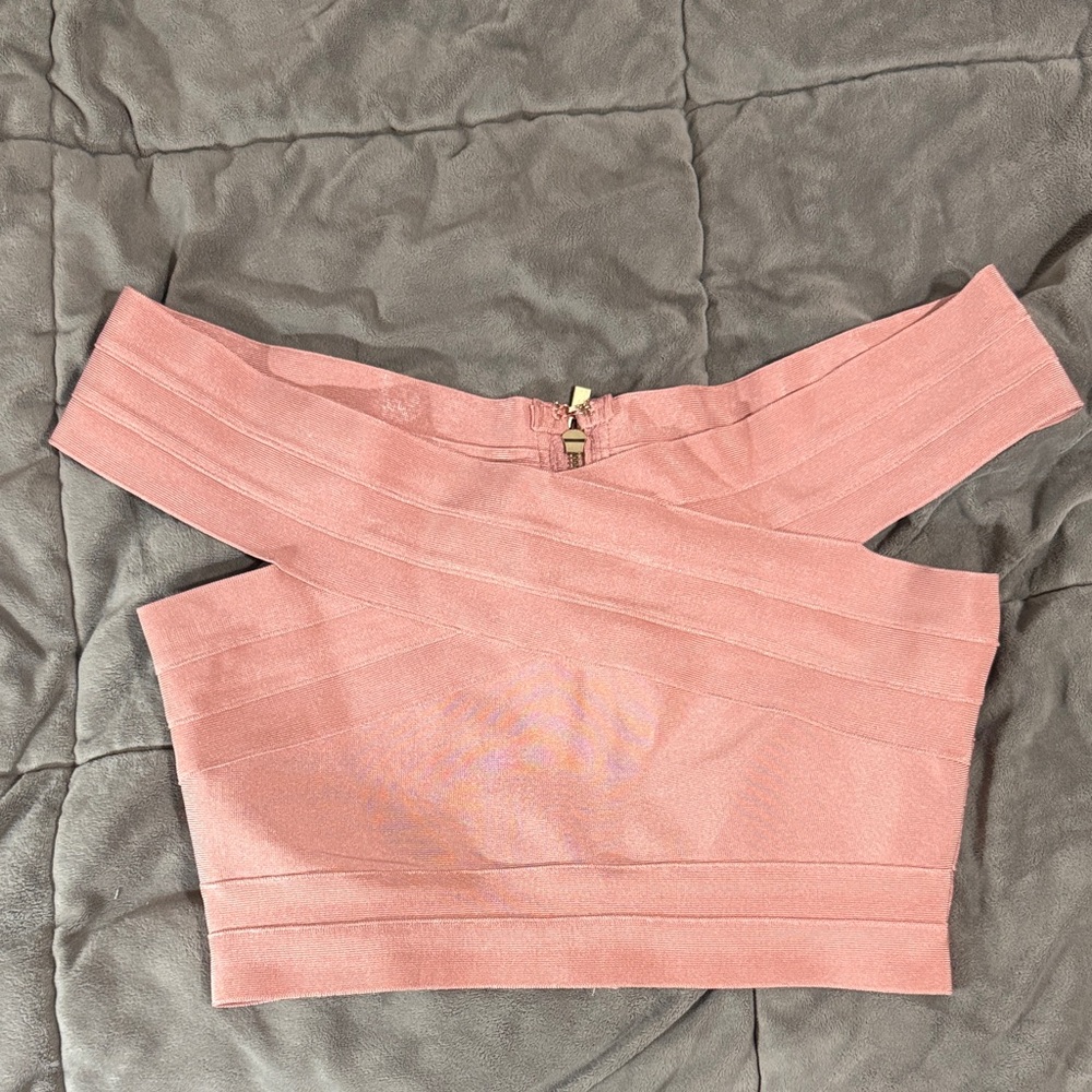 Elegant Pink Off-Shoulder Women's Top